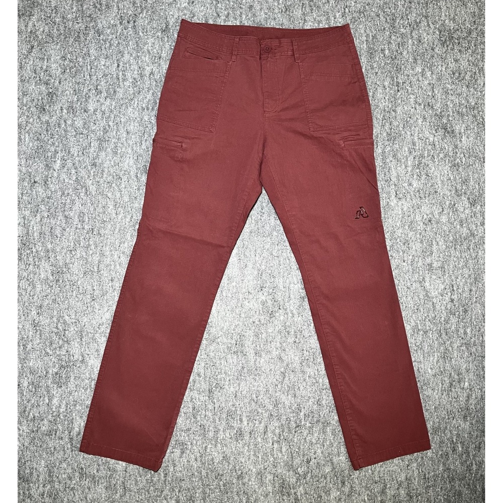 Eddie Bauer First Ascent Pants Women 10 Red Dyed Hiking Cargo Pants Fit 33x30